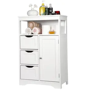 Segawe 3-Drawer MDF Bathroom Cabinet Storage - Toilet Storage Organizer, House Organizers, Space-Saving Home Supplies, Room Decor