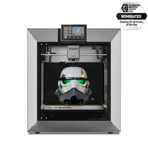 QIDI PLUS4 3D Printer, Max 600mm/s High-Speed Printing, 65℃ Chamber Heat, Fully Auto Leveling, 370°C Direct Extruder with Integrated Nozzle, Support PPS-CF Filaments, Large Print Size 305*305*280mm