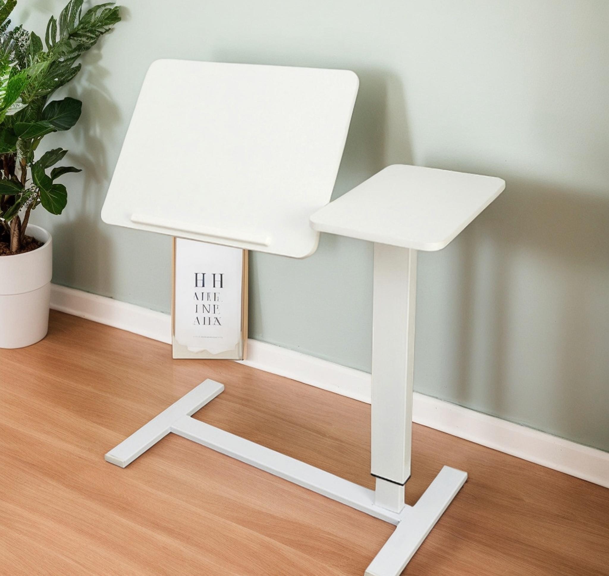 Overbed Bedside Table Adjustable with Wheels Mobile Standing Stand Up Rolling Laptop PC Desks with Tilting Top Height Tray Side Computer for Bedroom Overbed Bedside Table Adjustable with Wheels Mobile Standing Stand Up Rolling Laptop PC Desks with Tilting Top Height Tray Side Computer for Bedroom