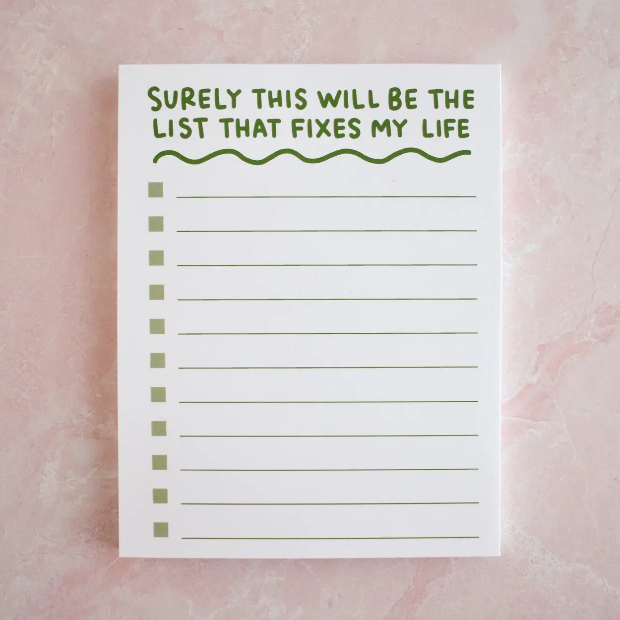 This List Will Fix My Life Notepad