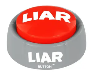 Talkie Toys Products Liar Button - 8 Hilarious Liar Sayings - Funny Talking Button for Games, Political Lies, Big Laughs, Office Humor - Great Gag Gift and Stocking Stuffer
