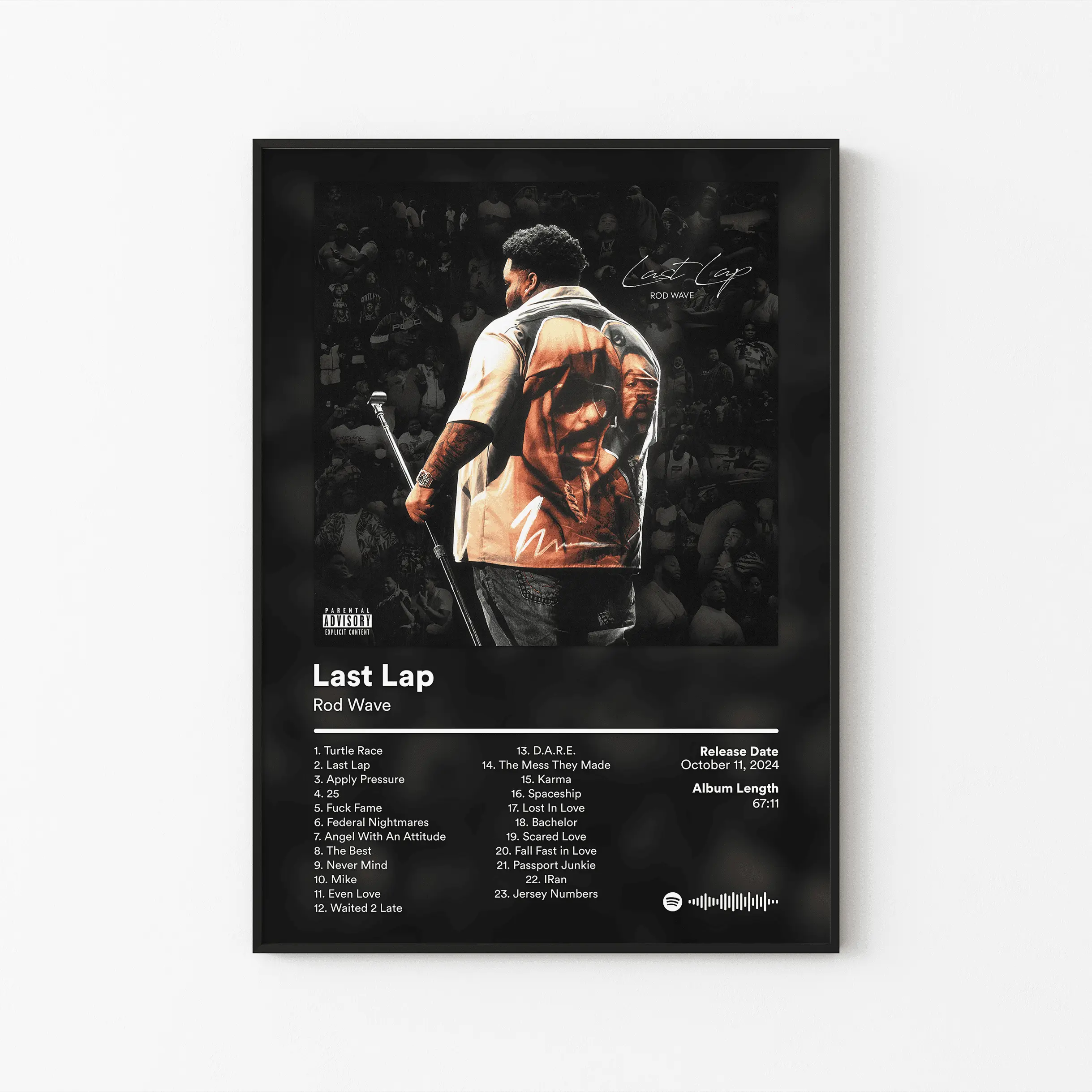 [ RAP ALBUM POSTER – UNFRAMED ] Rod Wave Album Poster, Soulfly Nostalgia Tracklist Art, Melodic Trap Wall Decor, Aesthetic Room