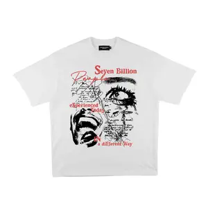 Compliments Seven Billion People White Vintage Shirt