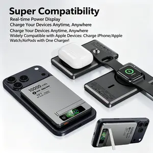 Qi2 Ultra-Slim Magnetic Power Bank, 10000mAh, 15W MagSafe-Compatible Wireless Charger