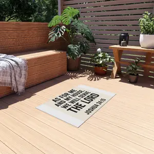 “As for Me and My House” Christian Door Mat – Joshua 24:15 Scripture Welcome Mat | Faith & Home Co.