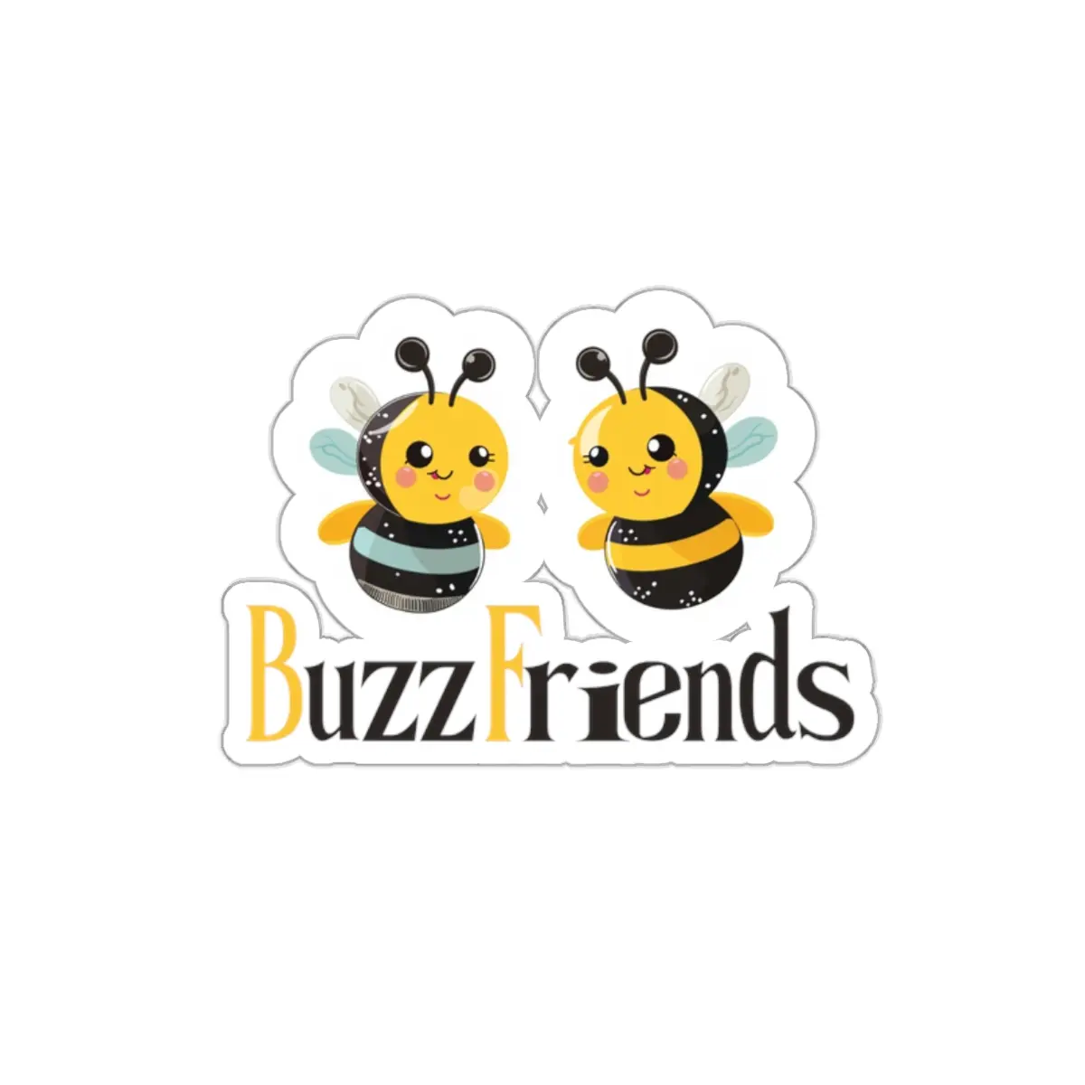 Die-Cut Stickers - Best Friends Bees Buzz Friends Sticker, BFF Gift, Friendship Gift, Bee Lover, Cute Sticker