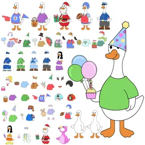 Back to School Interchangeable Classroom Goose for White Board/ Bulletin Board Decor, Silly Goose with Interchangeable Outfit Cards for First Day of School Teachers Preschool Kindergarten Elementary Classroom Decor