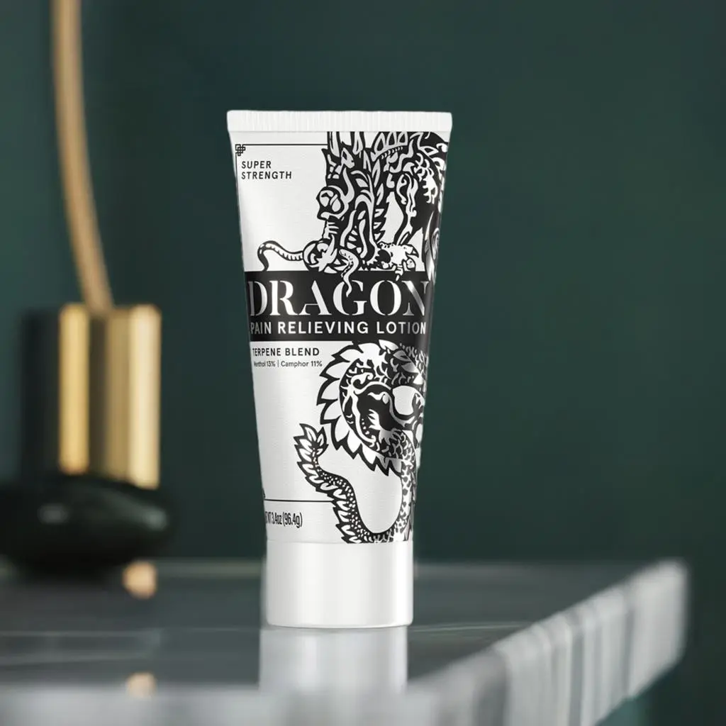 Dragon Balm Super Strength Lotion 3.4oz – Muscle & Joint Recovery Formula Moisturizing & Soothing Comfort Cream Daily Discomfort Moisturizer Hydrating Body Blend Menthol