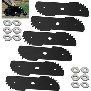 EB-007 Edge Hog Heavy-Duty Edger Replacement  Compatible with Black Decker Heavy Edge Hog for 2-in-1 Landscape Trencher LE750, LE710, LE760, LE760FF - with of Wear Indicators (6-Set)