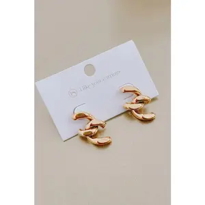 Broken Chain Link Waterproof Earrings