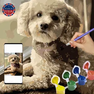 Personalized Paint by Numbers Kit Custom DIY Artwork for All Ages Framed & Unframed Gift Box with Brushes Tailored Artistry & Skill Refinement