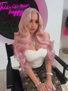 26 Inch Light Lace Front Wig for Women, 180% Density Pre-Plucked, HD Transparent Glueless, Body Wave Style, Ideal for Daily Wear, Parties, Festivals, Hd Transparent Wigs, Lace Frontal Wigs