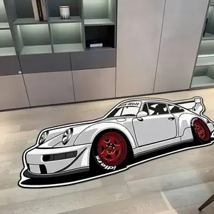Car Pattern Floor Mat, Creative Design Soft Floor Carpet, Irregular Design Decorative Area Rug for Home Living Room Bedroom, Home Decor Rug, Cartoon Pattern Rug