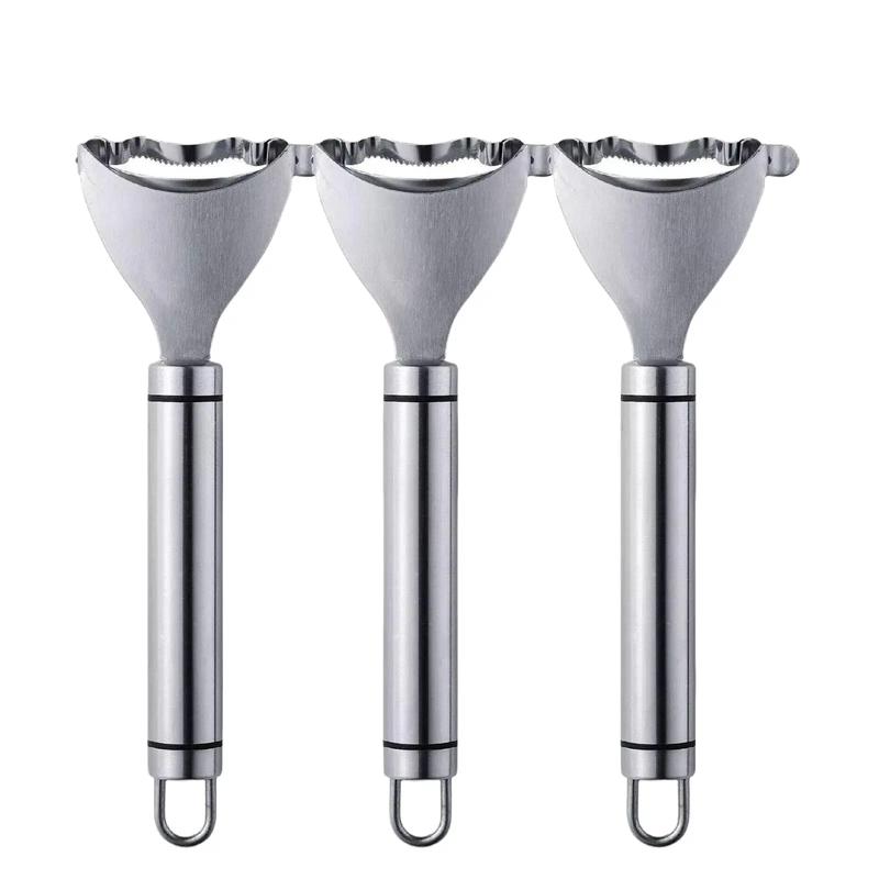 3PCS Heavy-Duty Stainless Steel Corn Kernel Remover Peelers - Sharp Labor-Saving Cob Stripper, Kitchen Vegetable Cutter, Rust-Resistant Ergonomic Grip Dishwasher-Safe Home Food Prep Utensil