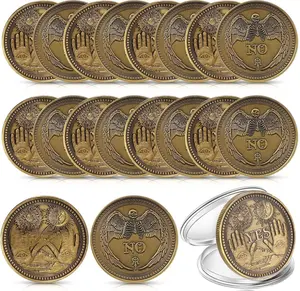 10 Pcs Yes No Challenge Coin Decision Maker Lucky Coin Kindness Coins Collector's Medallion Souvenir Divination Flip Metal Coins Holiday Office Gift Party Game Supplies Gold