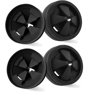 3 3/8" Garbage Disposal Splash Guard, QCB-AM Sink Baffle Replacement  for  Evolution Series, Upgraded EPDM Rubber Drain Insert Removable Quiet  Drain Plugs(4 PCS)