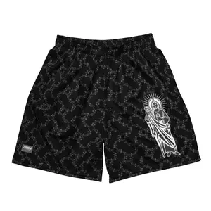 San Judas Tadeo Mesh Shorts (Black)