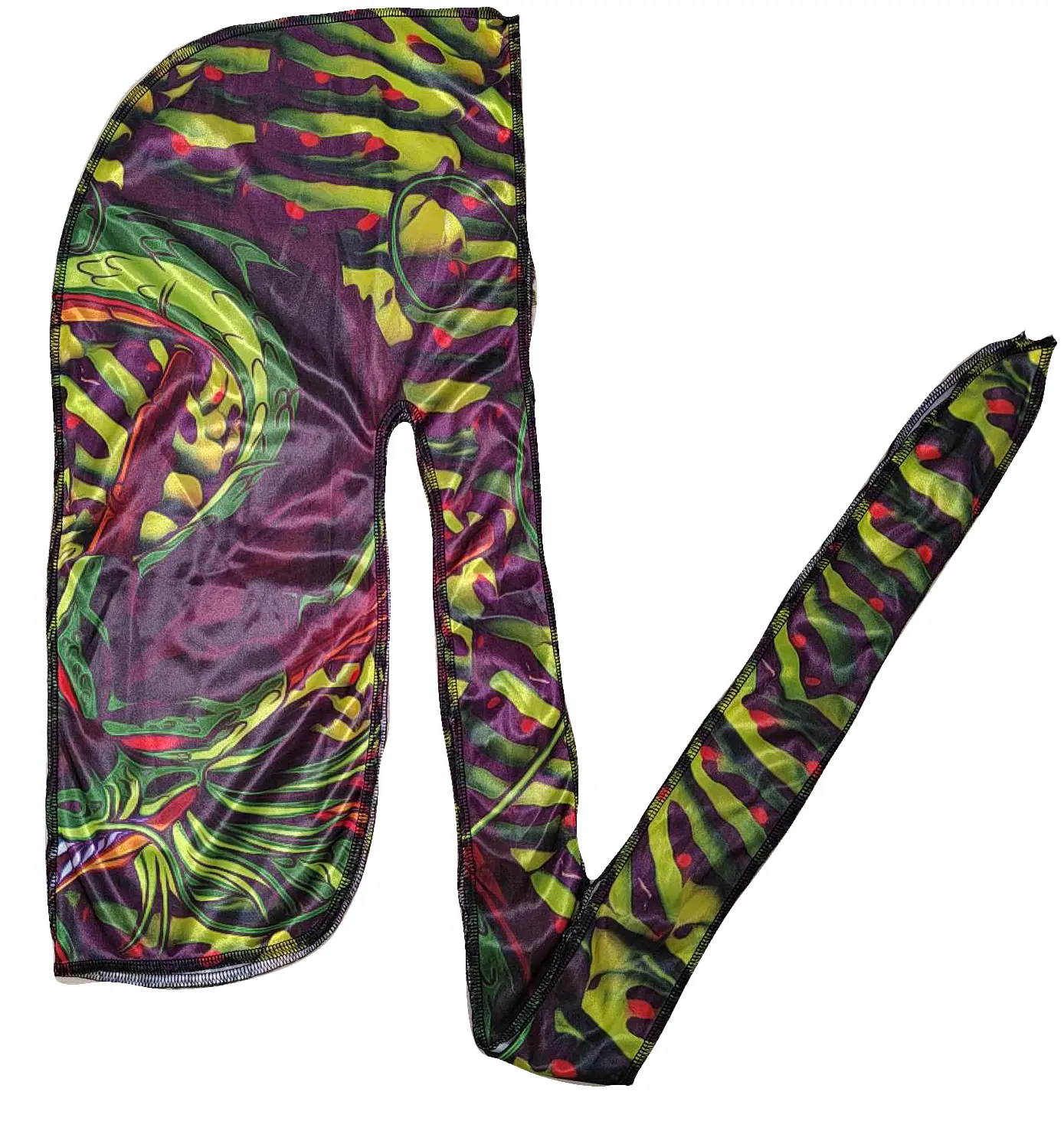 New Premium Silky Anime Durag Design Satin Dragon