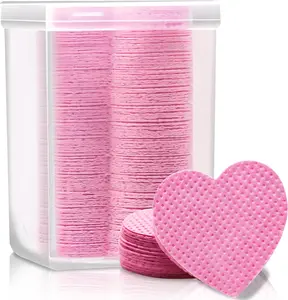 200 PCS Eyelash Extension Glue Wipes  Lint Free Nail Wipes Non-Woven Fabric Lash Glue Nail Polish Remover for Lash Extension Supplies (Pink)