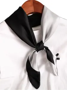 Elegant Patchwork Colorblock Scarf, Fashionable Multi-Purpose Neck Warmer, Stylish Travel Photography Shawl, Women's Winter Accessory