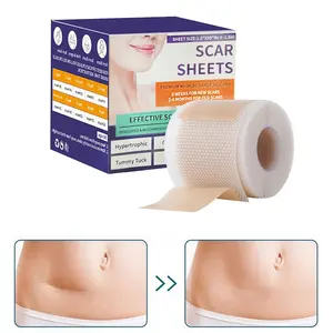 Upgraded Silicone Scar Sheets, Silicone Scar Tape(1.6"X 59" Roll-1.5M), Reusable Easy-Tear Scar Silicone Strips, Soft Silicone Scar Sheets for Surgical Scars, C-Section, Keloid, Acne Scars, Burn Scar