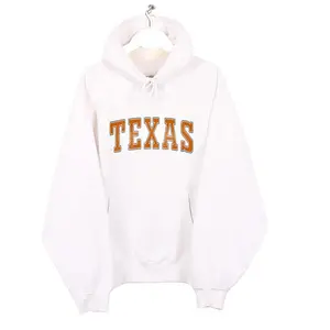 All Team - Texxas Distressed Varsity College Hoodie – White, Custom Your Team, Game Day Outfit, Perfect for Casual Wear, Game Day Shirt, Menswear & Womenswear