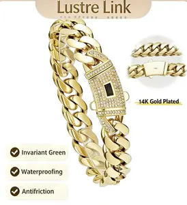 14K Gold Plated Miami Cuban Link Bracelet | Ultimate Streetwear Statement Thick dense links for luxe feel, hypoallergenic & sweat-resistant. 7.5/8.5 inch unisex fit, timeless design elevates all styles.