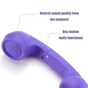 Noise Cancelling Retro Phone Handset, Type-C Wired Receiver, Comfort Grip, Enhanced Call Clarity, Business Conferences, Remote Work, Office Use