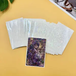 Card Accessories Card Protector Sleeve (50pcs), Laser Heart Design Card Sleeve, Card Protector for Card Making, Diy Craft, Scrapbooking, Photo Album, Gift Wrapping