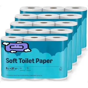 Sports & Outdoor  Soft Toilet Paper, 30 Rolls (5 Packs Of 6), Equivalent To 185 Regular Rolls, Packaging May Vary