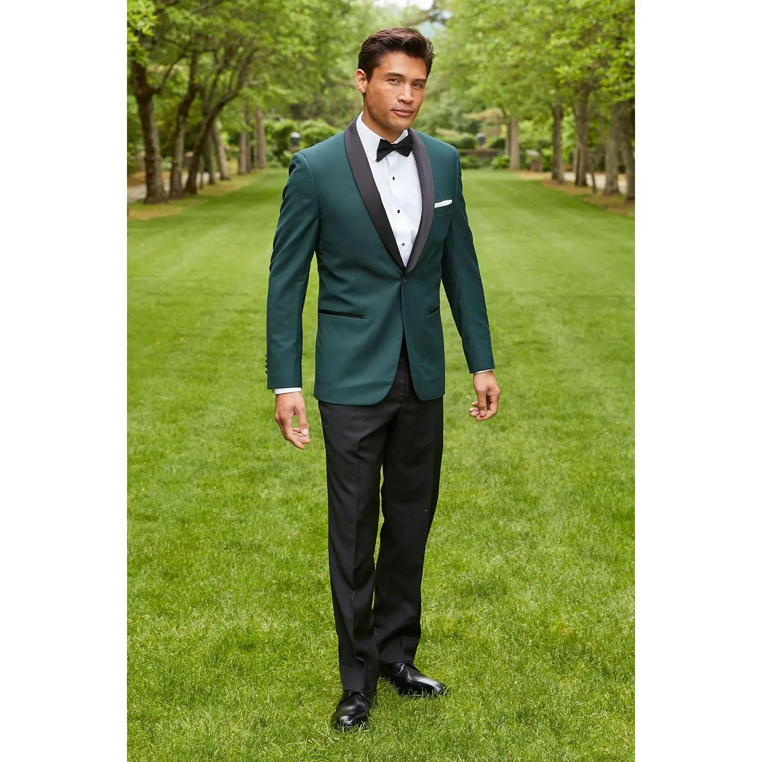 "Arlo" Green Tuxedo Jacket (Separates)
