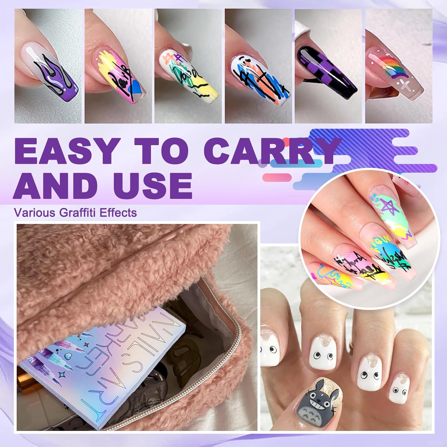 12-Color Nail Art Pen Set | 0.5mm Ultra-Fine Tip, Quick Dry & Waterproof | Lasts 7-14 Days | DIY 3D Nail Art for Beginners | Perfect Gift for Valentine‘s Day, Prom & Wedding