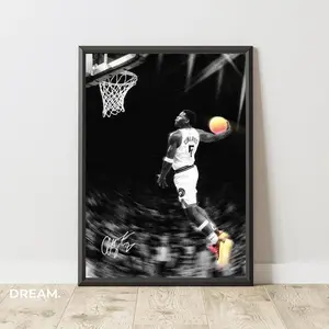Basketball Wall Art - Anthony Edwards Poster | Motivational Dunk Sports Gift