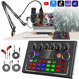 BM800 Condenser Microphone Kit with Digital DSP USB Audio Interface – Professional Mic Set with 4 Voice Change Modes, 5 Scene Presets & Vocal Remover for Streaming Podcast Gaming Karaoke