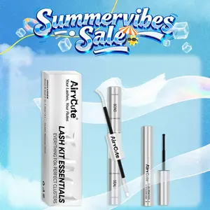 AiryCute Lash Kit Essentials | Strong Hold, Waterproof & Remover-Safe for Flawless Lashes Latex-Free Waterproof Bond Seal & Remover for Sensitive Eyes - Biotin&VE Ingredients - Long Lasting Formula - Pool-Proof Rainy Day Proof #SummerVibes