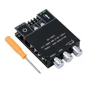 ZK-1002T 100W+100W  Amplifier Board with Treble and Bass Control 2.0  Stereo  AMP Board for DIY Speakers  Theater