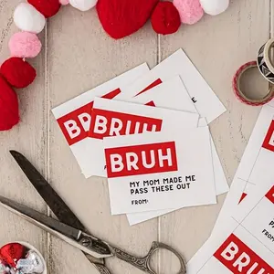 Funny Valentine's Day Labels Set, 8 Pcs Unique Classroom Decorations, Perfect for Z-Gen Students, Ideal Anti-Valentine Fun Gift