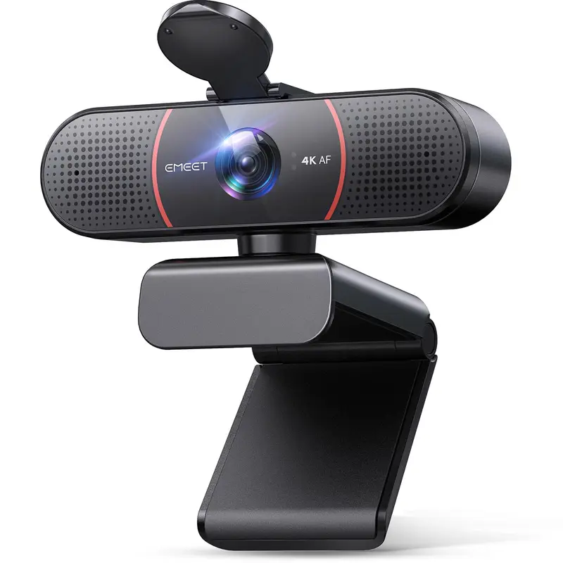 EMEET C960 USB Webcam - 4K/1080P Full HD, CMOS Sensor, Fixed Focus, Dual Intelligent Noise Cancelation Mics with Echo Elimination & Noise Reduction, Privacy Cover, Emeetlink, Live Streaming Equipment for PC, Zoom/Webex/Microsoft Teams