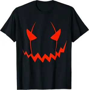 Scary Pumpkin-Headed Halloween Costume Orange Jack O Lantern T-Shirt - Tamauziabro Shop 68B08H9Z92NY