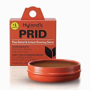 Hyland's PRID Drawing Salve, Topical Skin Irritation Relief, For Splinters, Thorns, Ingrown Hairs, Itch Relief for Bug Bites, Boils, Minor Cuts and Scrapes, 18 Grams