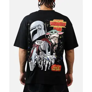 73Studio Star Wars Mando And Grogu Comic T-Shirt Black
