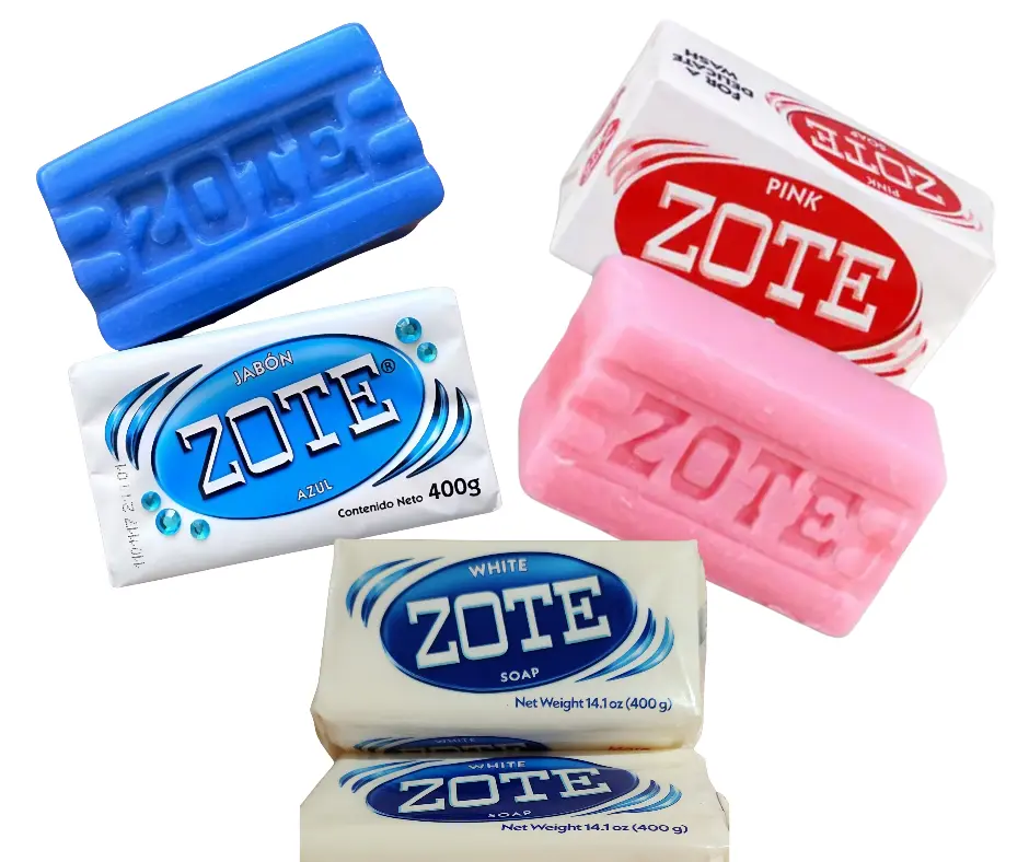 Zote Unisex Solid Laundry Bar Soap (400g Standard Size) - Blue, Pink, White Scents - Whitening, Fresh Odor Defense, Scent Booster - Safe Baby Care Laundry Detergent, Clean