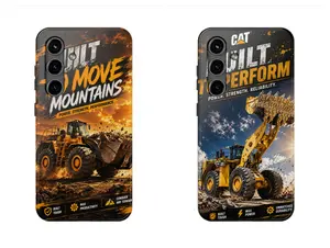 Caterpillar Power, Strength, Durability Compatible with iPhone 7, 8, X, 11, 12, 13, 14, 15, 16 17 & Samsung Galaxy S21, S22, S23 & S24 S25 series Phone Case Cover