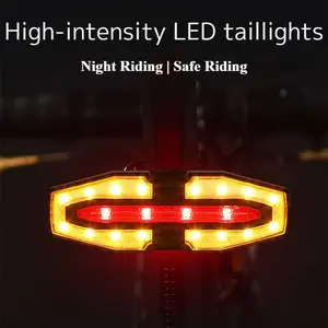 XTAUTO Solar Type-C Rechargeable Bike Light LED Bicycle Taillight, Waterproof Rear Bike Taillights, Solar Rechargeable Safety Bicycle Light for Outdoor Cycling