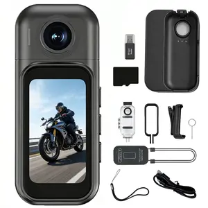 Mini Pocket Camera with Touch Screen, POV Sports Body Cam with Magnetic Mount, 180° Rotating Lens,Hands-Free Portable for Bike Cycling Vlogging Pet, Ideal Gift for TikTok Creators Boys Girls Teenagers, Sports Action Camera