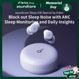 #tiktokshopmemorialday,soundcore Sleep A30 Special by Anker, Sleep Earbuds, ANC, Passive Isolation, Snore Masking, Extensive Sleep Audio, Ultra Comfort for Side Sleepers, 8-10H Playtime outdoorfun