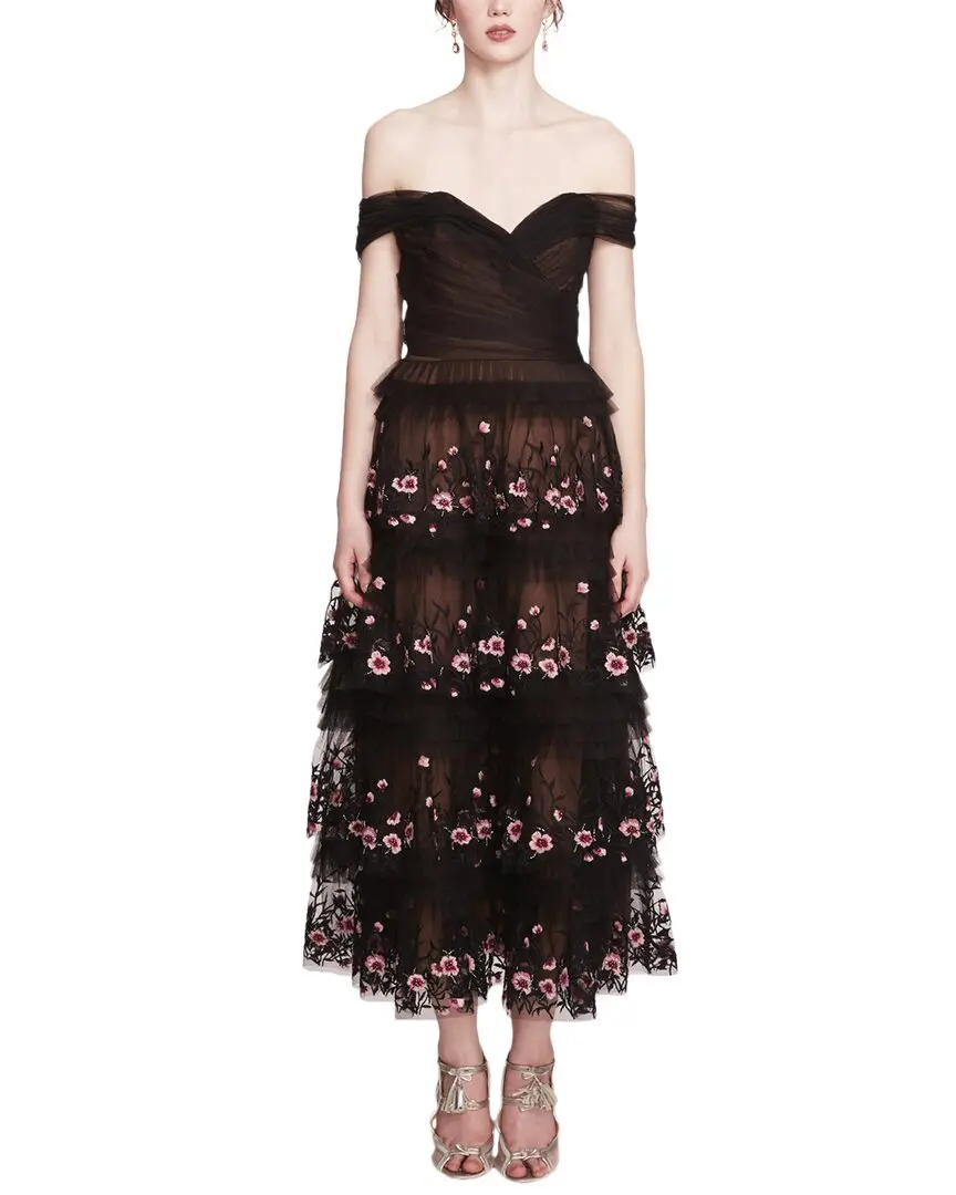 Marchesa Notte Midi Dress