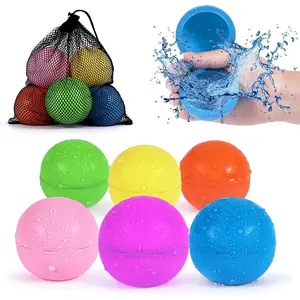 Reusable Water Balloons 6 Pcs with Mesh Bag Pool Beach Water Toys for Boys and Girls Outdoor Summer Toys for Kids Ages 3-12
