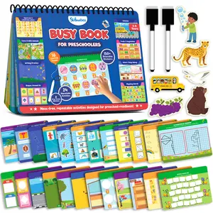 Skillmatics Busy Book for Preschoolers – Preschool Learning Activities, Mess-Free & Pre-Assembled, 150+ Reusable Stickers, Educational Homeschool & Travel Toy, Gift for Toddlers for Ages 3, 4, 5, 6