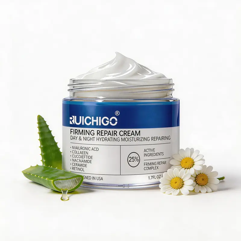 RUICHIGO Anti-Aging Retinol Face & Neck Moisturizer - Ceramide-Infused, Moisturizing, Firming Cream for Adults (US) with Collagen Boost, Damage Repair, All Skin Types Support, Long-Lasting Hydration, No Harmful Additives